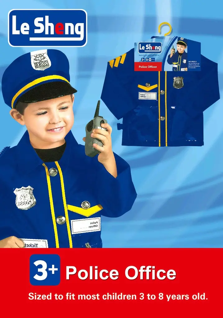 [0952-3] Policeman costume 3-8 years old
