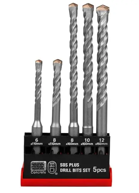 [RH-5586] RONIX SDS Plus Drill Bit Set (5 pieces) - Plastic Box RH-5586