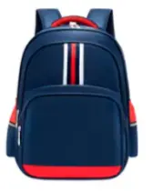 [5BLEU-SACDOSBRIT] Blue British style school backpack, ideal for primary and secondary school