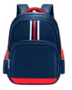 [5BLEU-SACDOSBRIT] Sac à dos cartable bleu style british, idéal primaire et collège