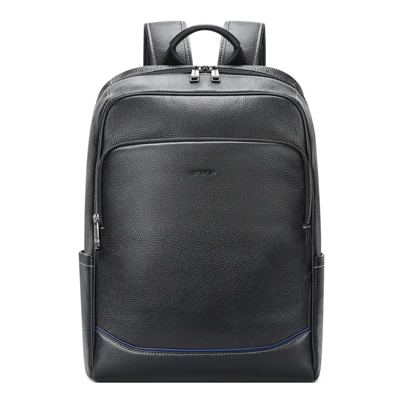 Black leather backpack 15.6"