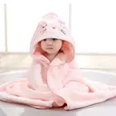[YY-014/rose] Serviette de bain à capuche Lapin rose (80*80)