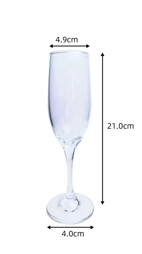 Set of 6 champagne flutes 215 ml