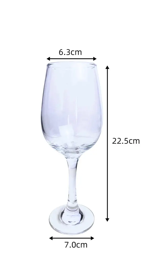 Set of 6 large wine glasses 440 ml