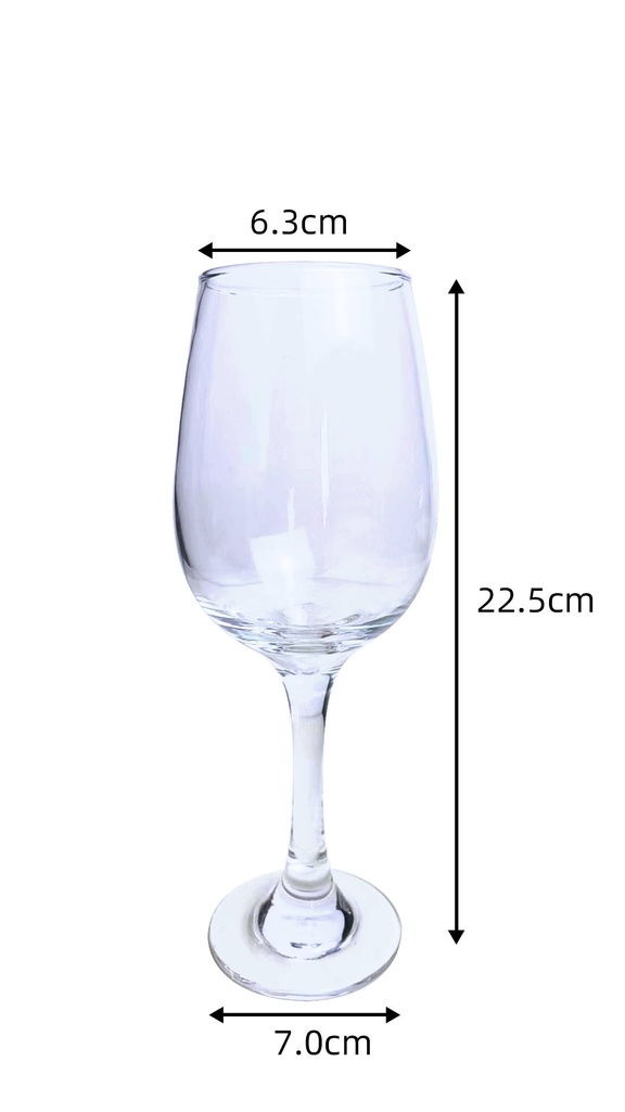 Set of 6 large wine glasses 440 ml