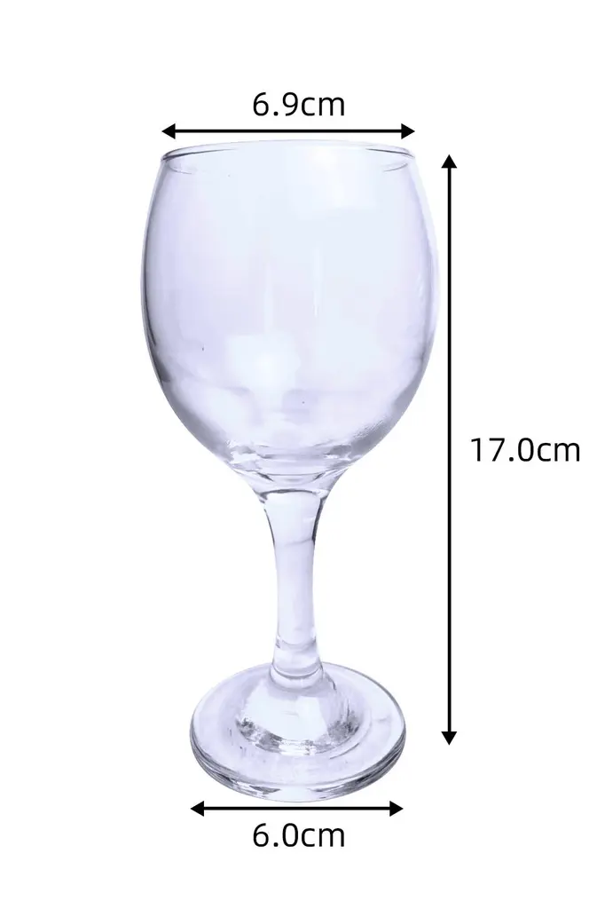 [2101] Set of 6 small wine glasses 296 ml
