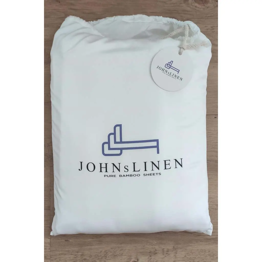 [BLANC 193*200*30] BAMBOO SHEET SET (Blanc, 1 US KING + KING PILLOW CASE 193*200 +30cm)