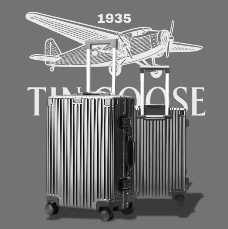 [208] Polycarbonate rigid suitcase (Gris Foncé Métal, 56*36*23cm)