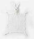 Doudou Lapin en mousseline de coton YY-001 (Blanc)