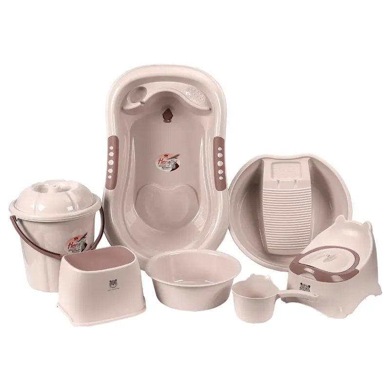 7-piece baby bath set (Beige)