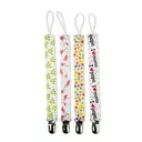 Set of 4 pacifier clips (Flamand rose)