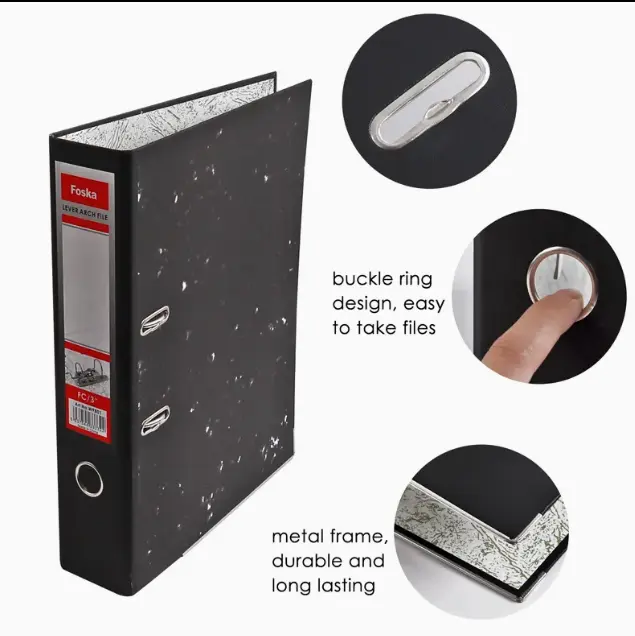 [STA0028-W9800] A4/7.62cm CARDBOARD LEVER - BLACK FOSKA MACHINE