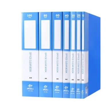 [STA0031-60] PORTE-VUE 60pgs NOIR OU BLEU FOSKA