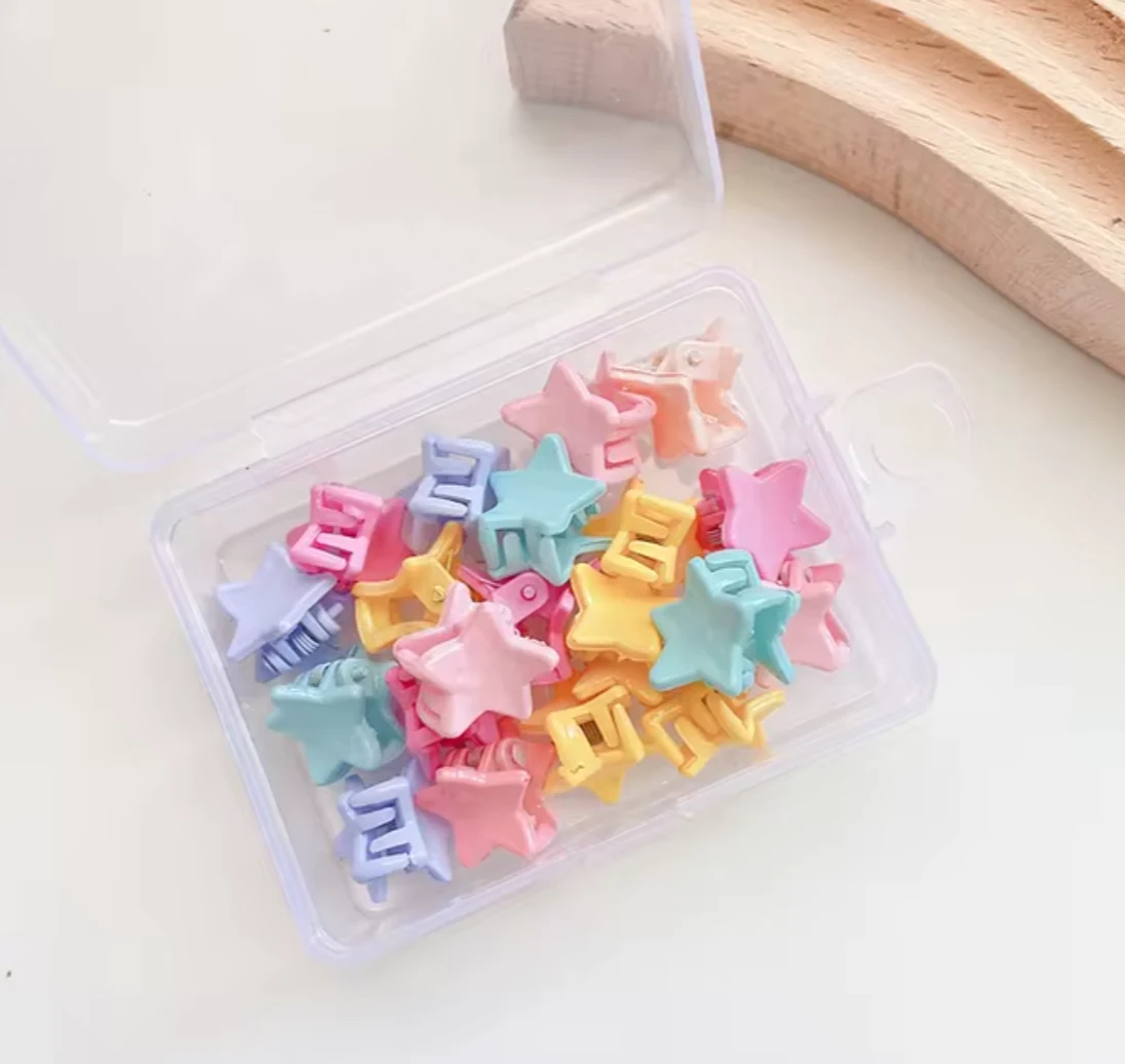 Mini colorful hair clips