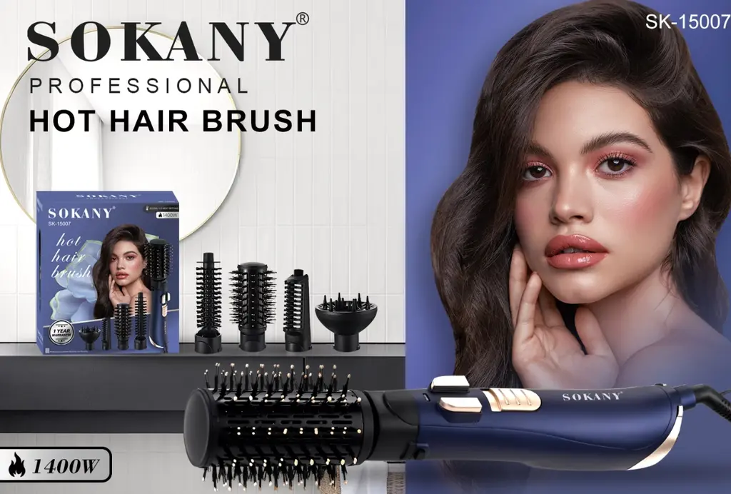 [SK-15007] Seche cheveux brosses 5 en 1