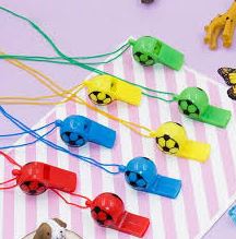 Sifflets en plastique boule 