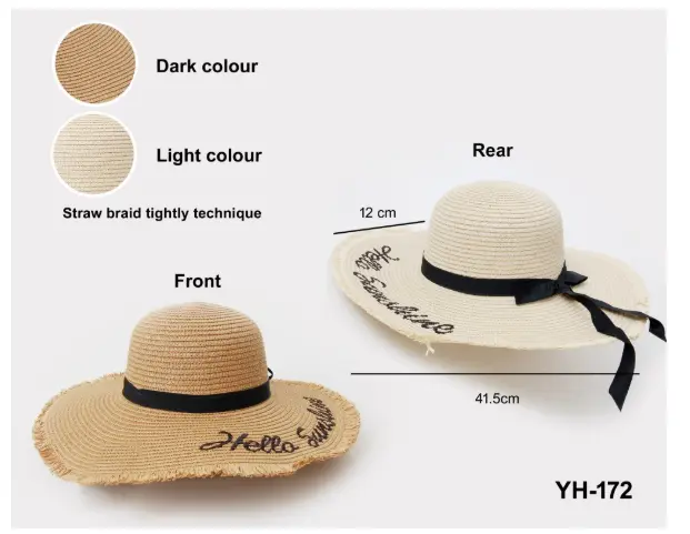 [YH-172 HAT ZT] Summen Straw Beach Hat