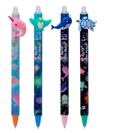 [12 ZT] Stylo effaçable avec animal marin 