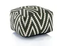 [5528DT] Pouf Cube Kilim Black