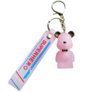 [BRL51 ZT] Transparent pink tag keychain