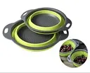 [FilterBaskets] 2 foldable colanders made of food-grade silicone. 29.5 cm and 25 cm.