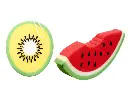 [36033] Fruit bath sponge, 2 assorted