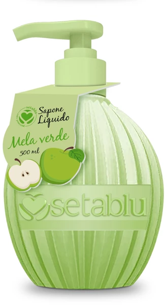 [2929] Savon liquide rond 500ml - pomme verte
