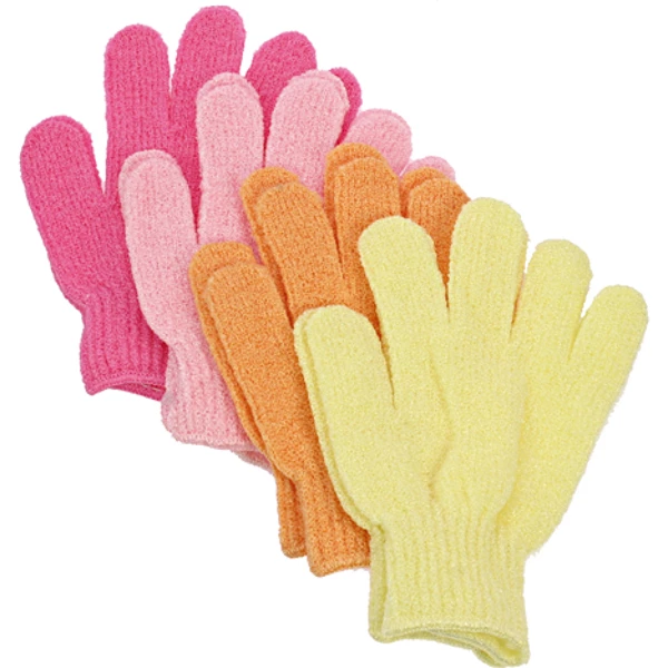 [40294] Gants de lavage pour massage corporels-couleur pastels 17x12cm