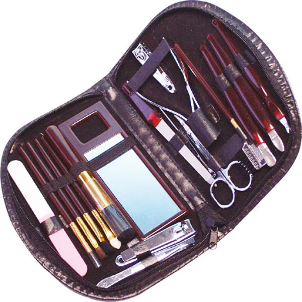 [16301] Coffret manucure Nagel Elina 18 pièces noir 26cm