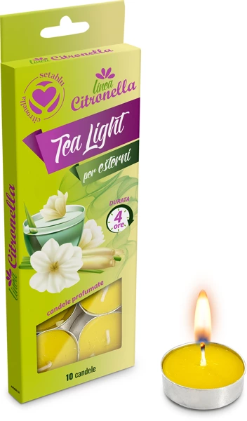 Tea Light-Bougie chauffe-plat à la citronnelle 10 pack 