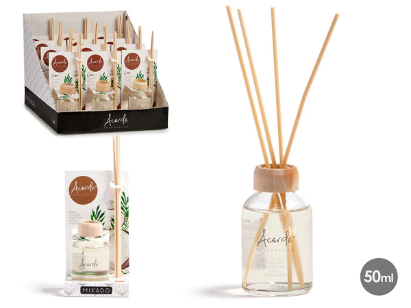 [68914] Mikado 50 ml avec bâton de noix de coco ACORDE