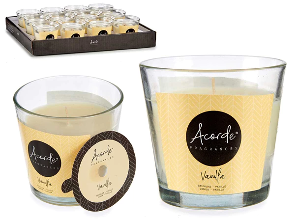 Vanilla glass candle 28h