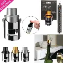 [KV70241] Sparkling wine stopper steel, 3-fold assorted