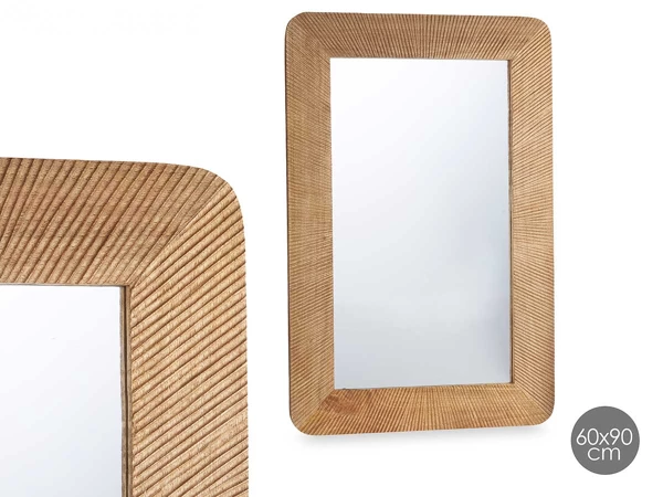[91919] Miroir 60 x 90 cm lignes naturelles
