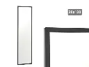 [82704] Black frame mirror 30x120cm