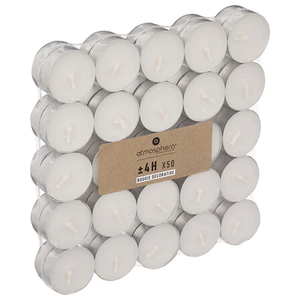 Bougie chauffe-plat x50 many blanche D3.7 blanc