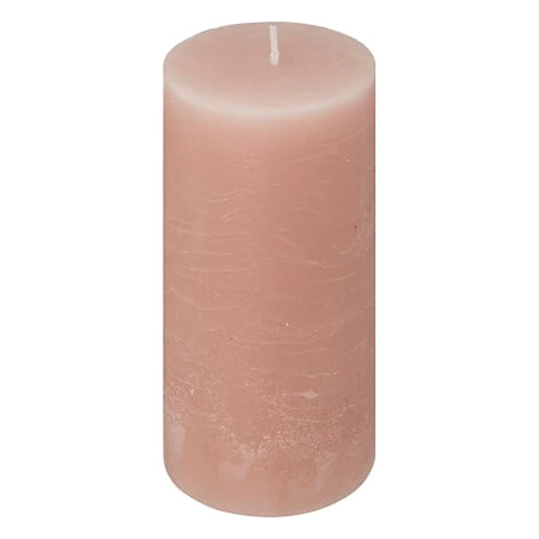 Round Olia Rose Candle 6.8x14, Light Pink