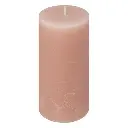 [103114G] Round Olia Rose Candle 6.8x14, Light Pink