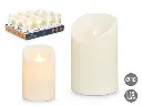 [60542] Tall and wide cream LED candle