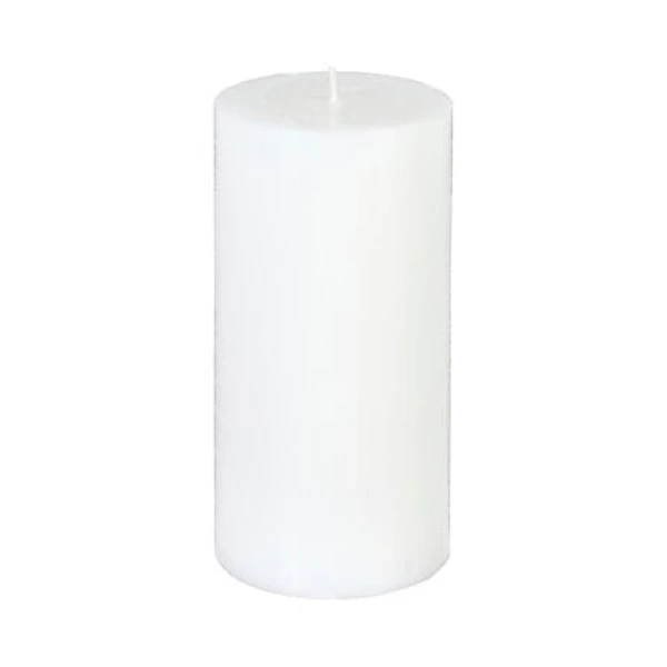 [103114] White Olia Round Candle 6.8x14, White