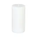 [103114] White Olia Round Candle 6.8x14, White