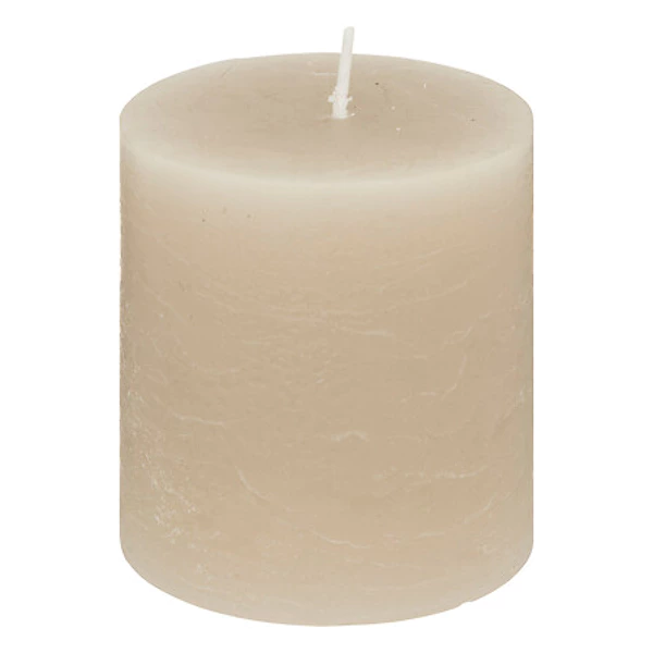 [123067] Round candle olia tp 6.7x7, taupe