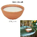 [BO5601] Terracotta citronella scented candle D14.7cm