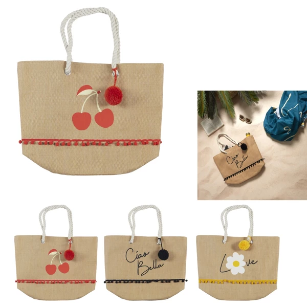 [VO0001] Pop beach bag 38x55cm, 3-fold assorted