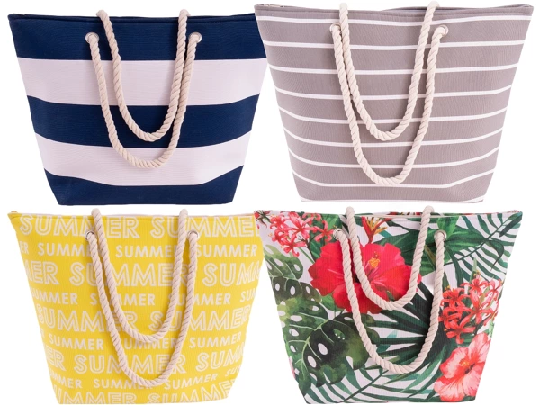 [224001] Beach bag 50 x 15 x 38 cm 4 patterns