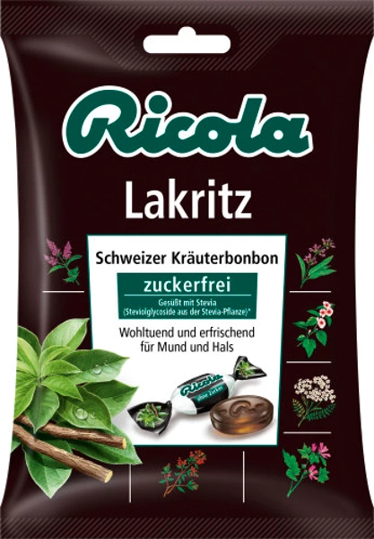 [1447423] Ricola réglisse sans sucre, sachet 75g