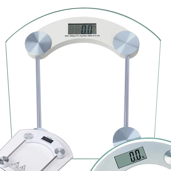 Pese-personne électronique 180kg verre LCD