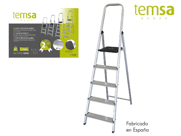 [FM-446413056] 5 step ladder 175x45x12cm temsa