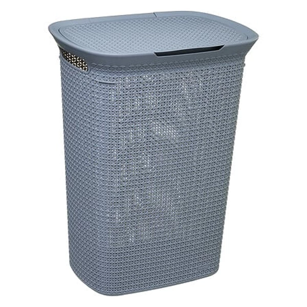 [164587] Basket Linen box 57l scandi gray, gray