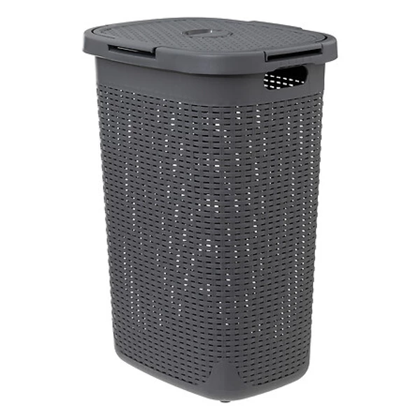 [202408J] 60l gf rattan linen box, dark gray